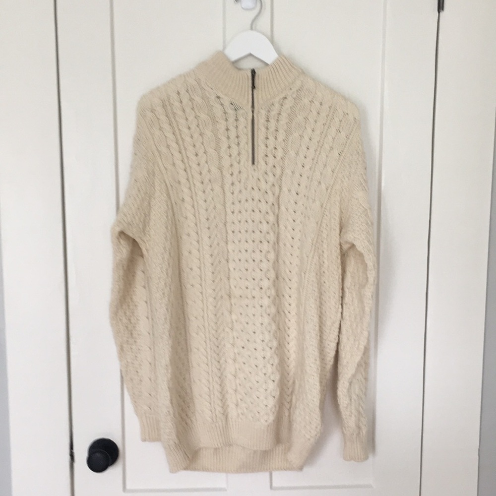 Vintage cream fisherman sweater